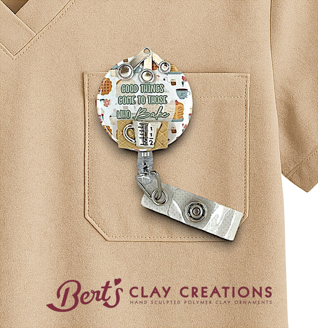Baker Swappable Badge Reel Topper – Cute Baking Theme for Nurses & Foodies