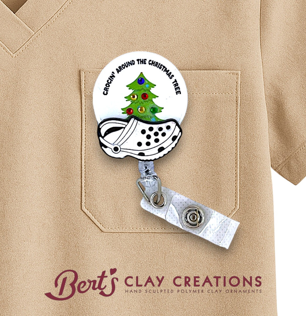 Christmas Crocin' Swappable Badge Reel Topper