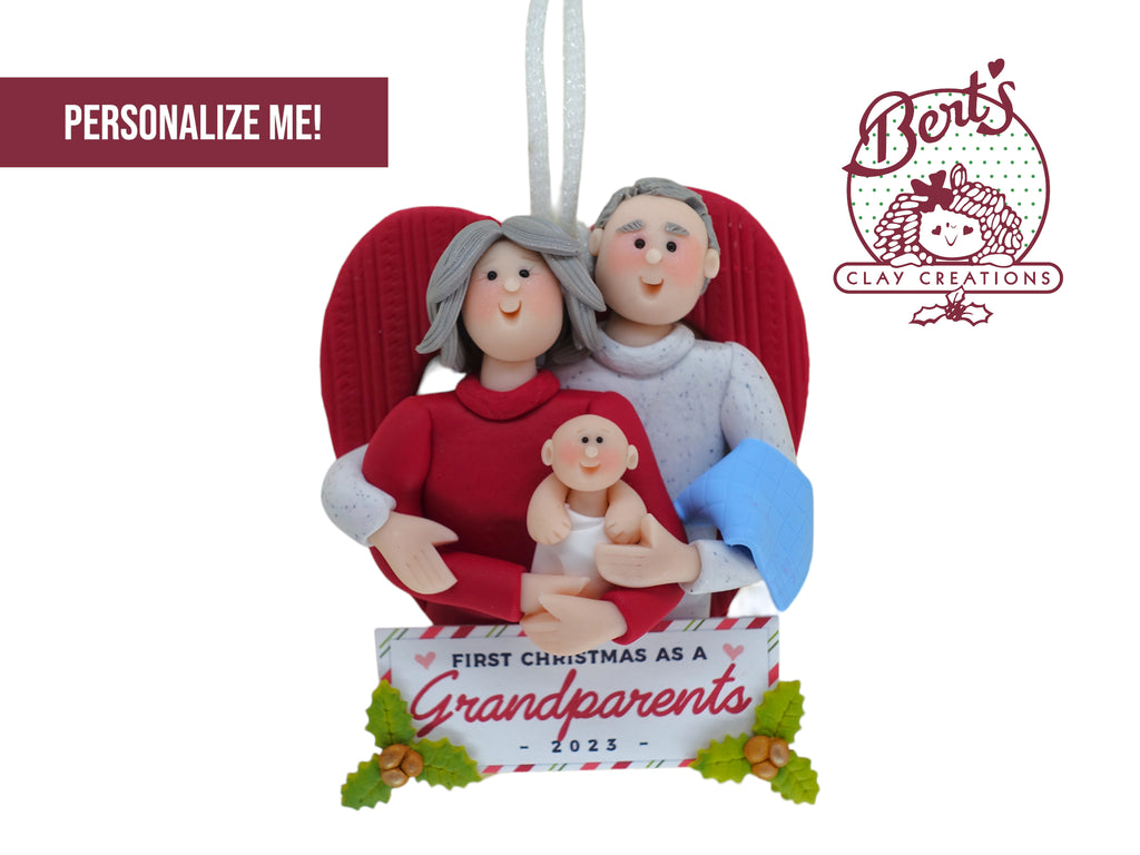 New Grandparents Bust Ornament