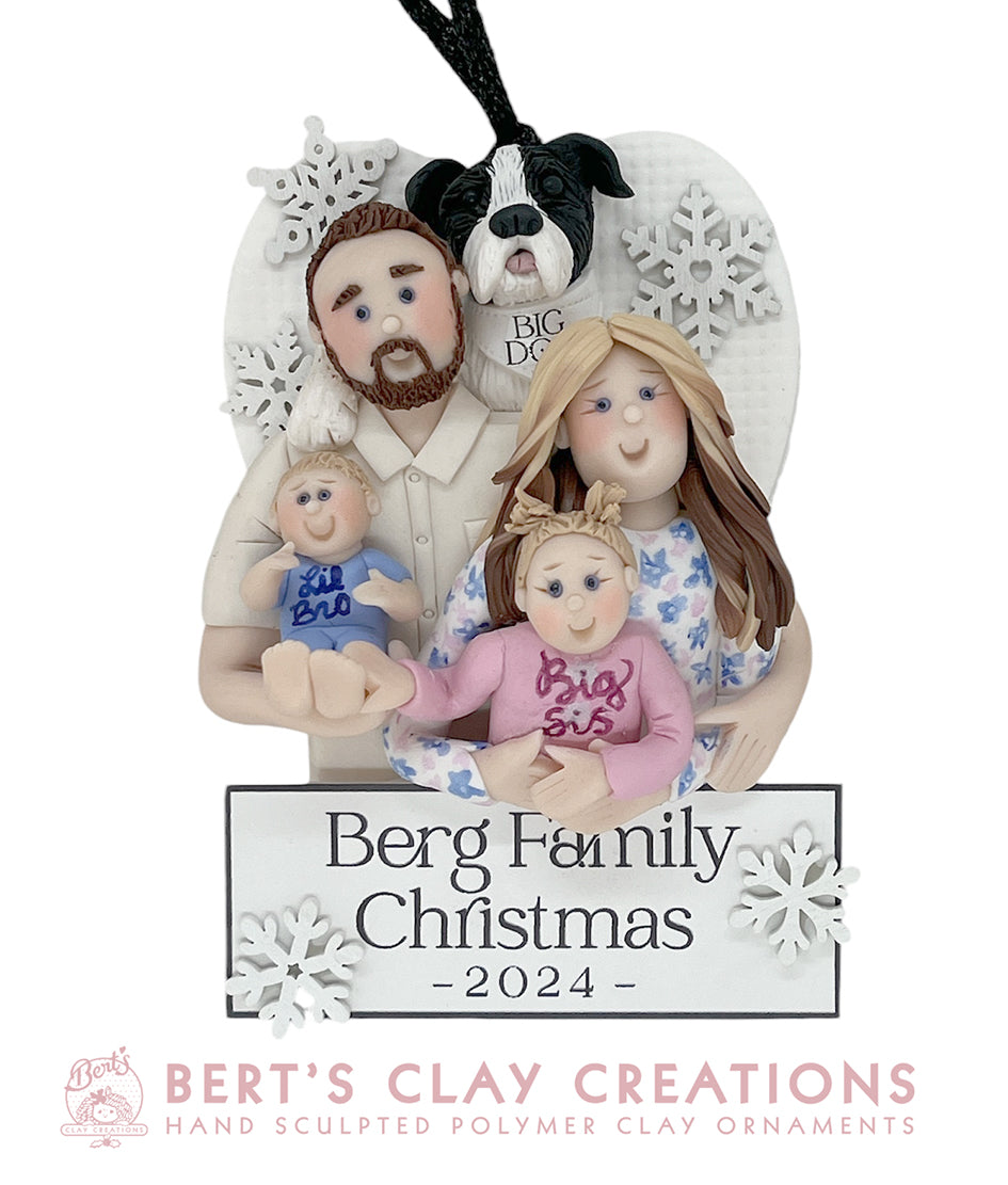 CUSTOM Family Heart Ornament Submission Quote - Bert's Clay Creations