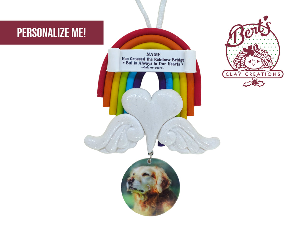 Pet Remembrance - Crossed the Rainbow Bridge - Bert's Clay Creations