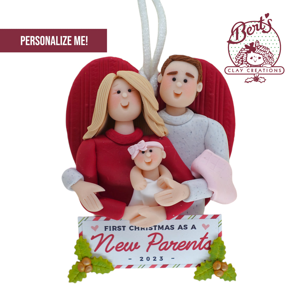 New Parents Bust Ornament