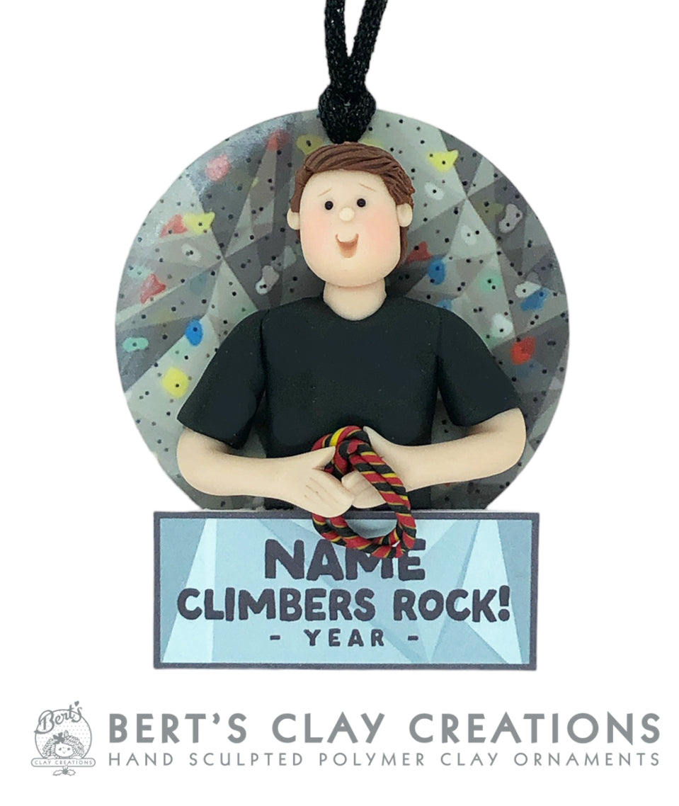 Rock Climber Ornament