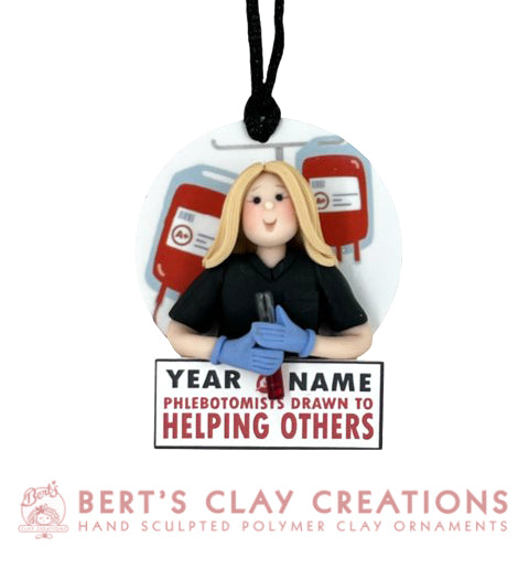 Phlebotomist Ornament - Bert's Clay Creations