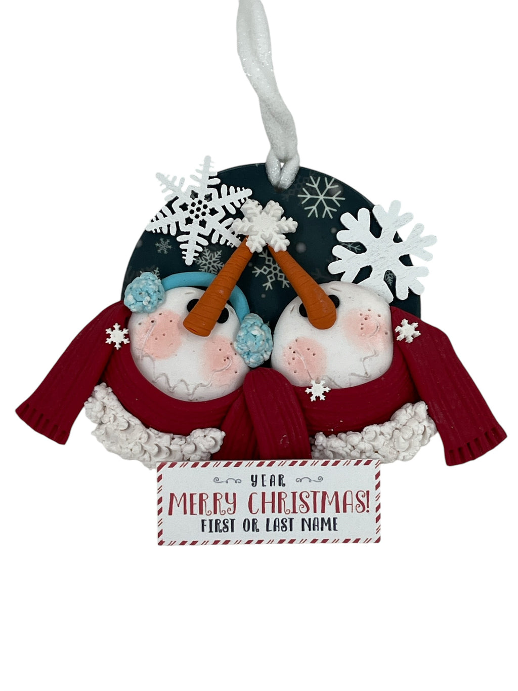 Snow Couple Ornament