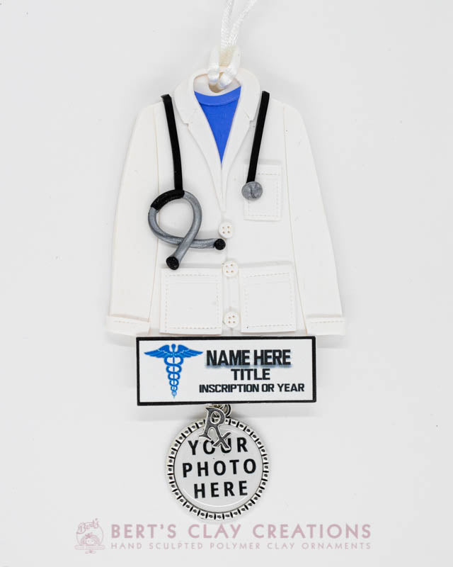 Lab Coat Photo Ornament