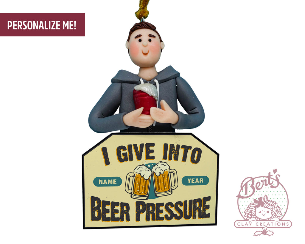 21st Birthday (Beer) Ornament - Bert's Clay Creations