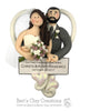 CUSTOM Bride & Groom Heart Bust Ornament Submission Quote - Bert's Clay Creations