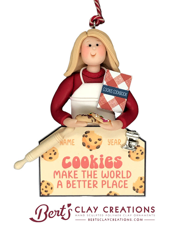 Cookie Baker Ornament - Bert's Clay Creations