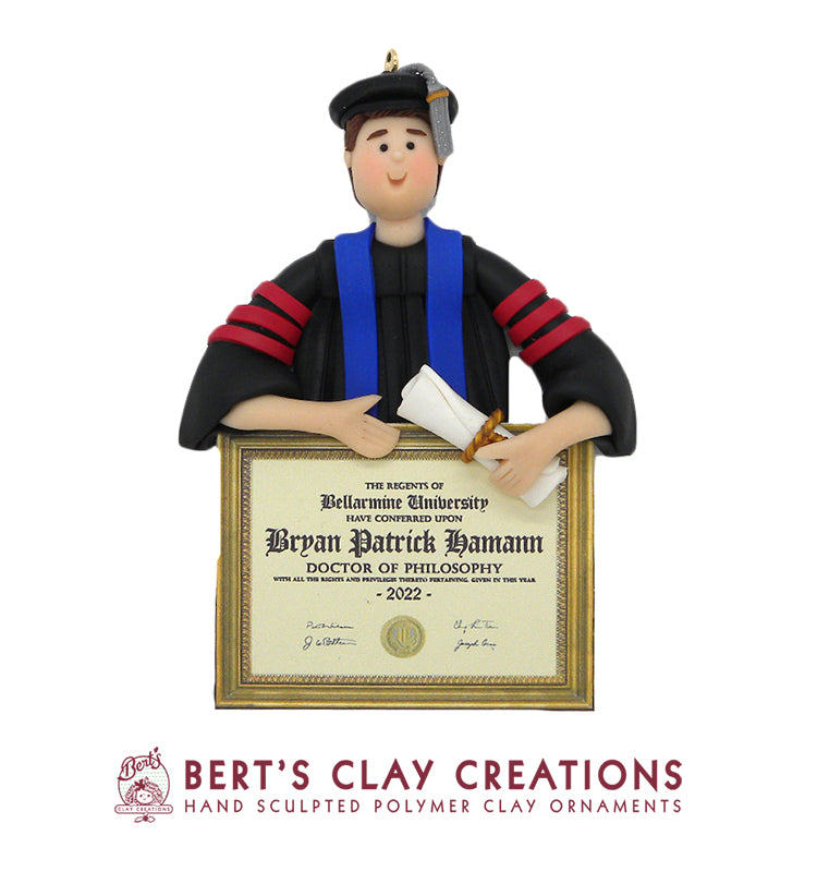 Doctorate Graduate Ornament - Basic Version Wearing Shawl