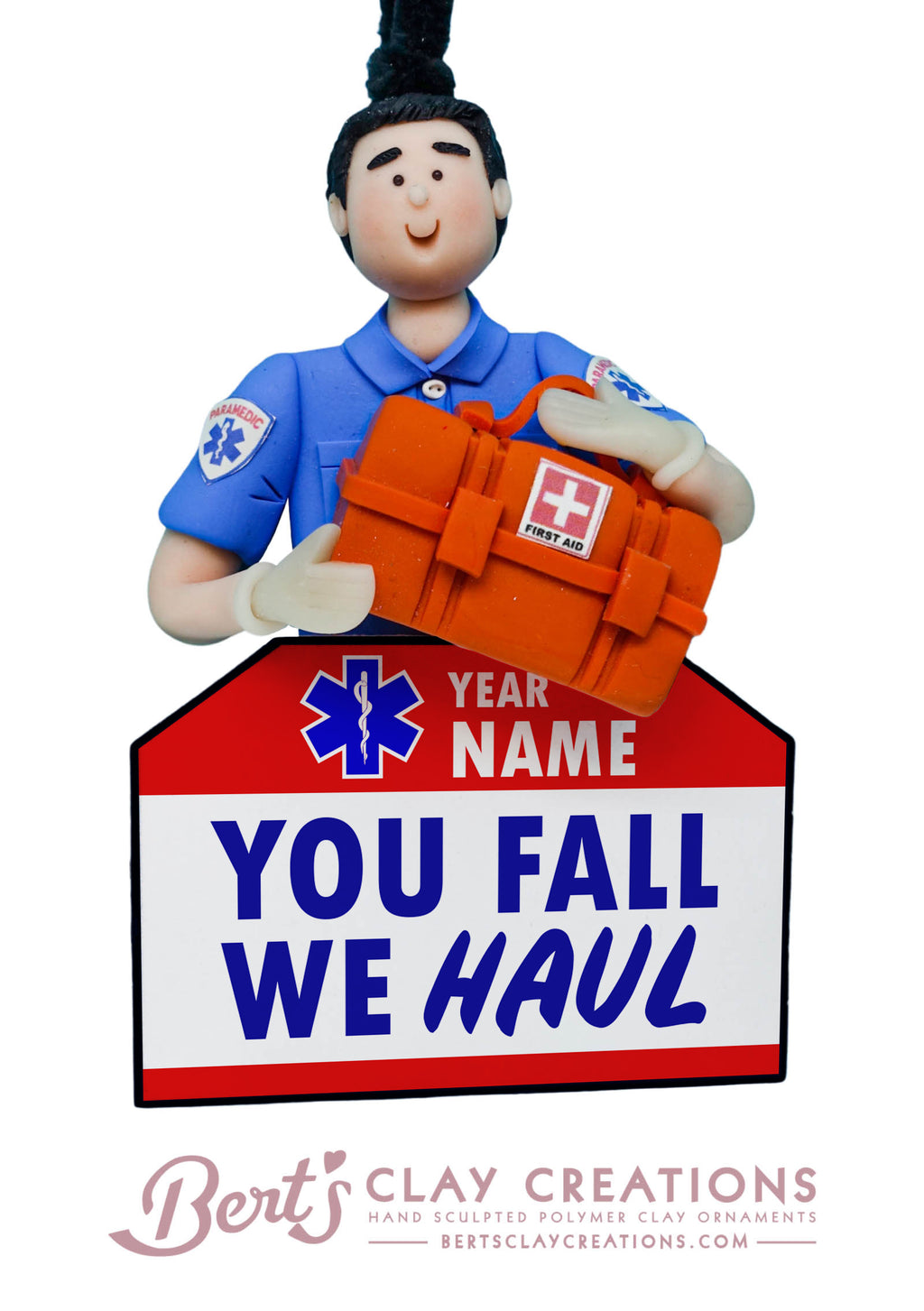 EMT or Paramedic Ornament - Bert's Clay Creations