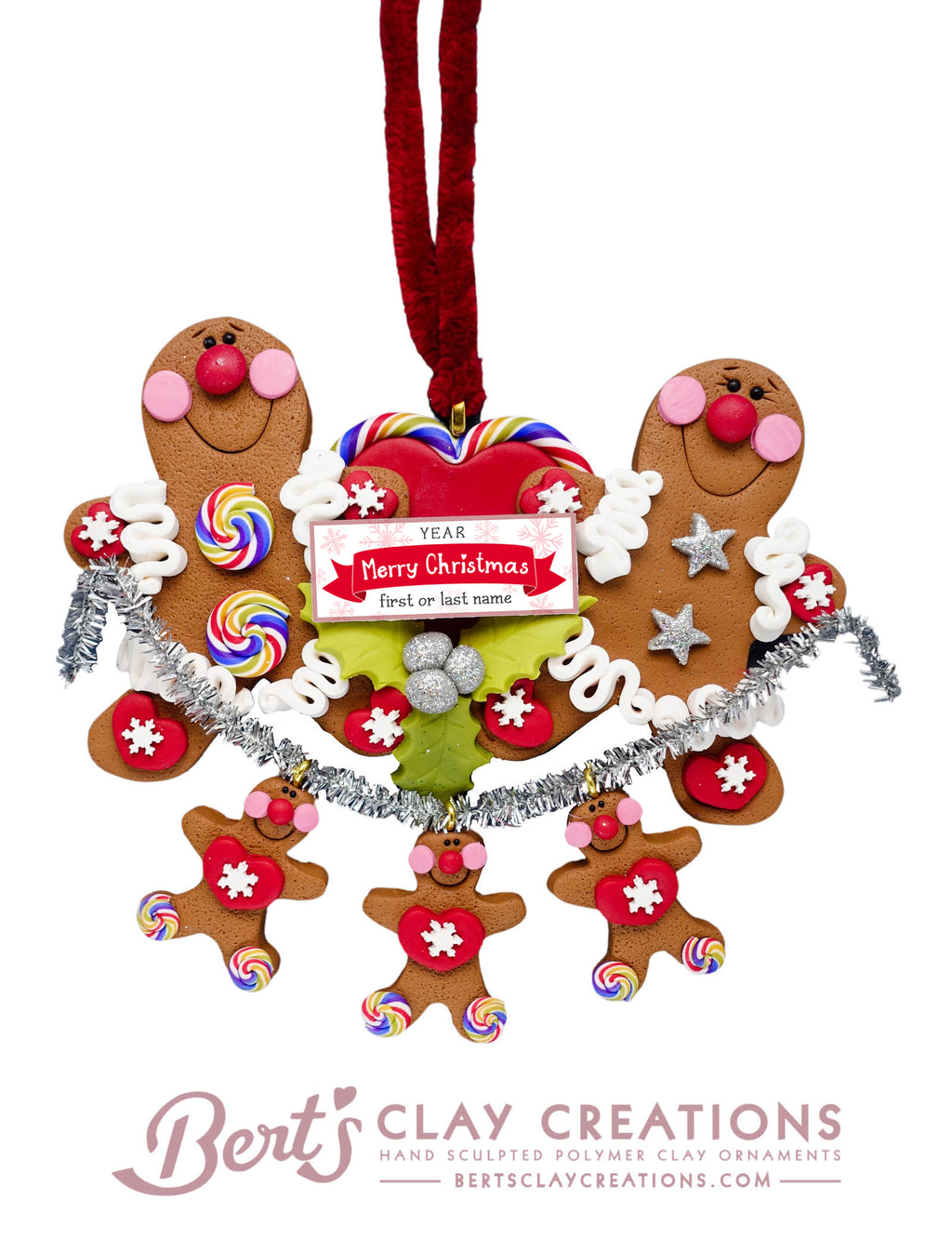 Gingerbread Family Ornament - 2021