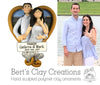 CUSTOM Engagement Bust Ornament Submission Quote - Bert's Clay Creations