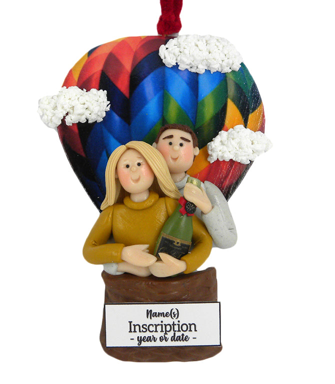 Hot Air Balloon Ornament - Bert's Clay Creations