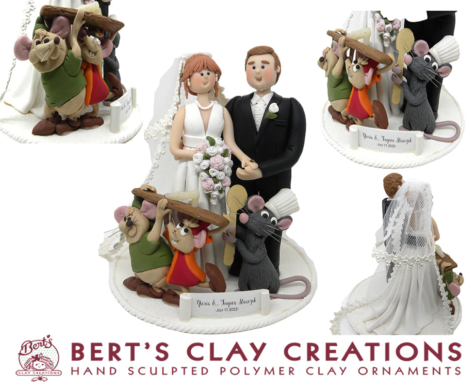 NOT AVAILABLE - CUSTOM Bride & Groom Cake Topper Submission Quote - Bert's Clay Creations
