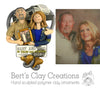 CUSTOM Heart Bust RV or Motor Home Couple Ornament - Bert's Clay Creations