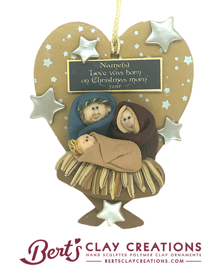 Hallelujah - Joseph, Mary, & Baby Jesus - Bert's Clay Creations