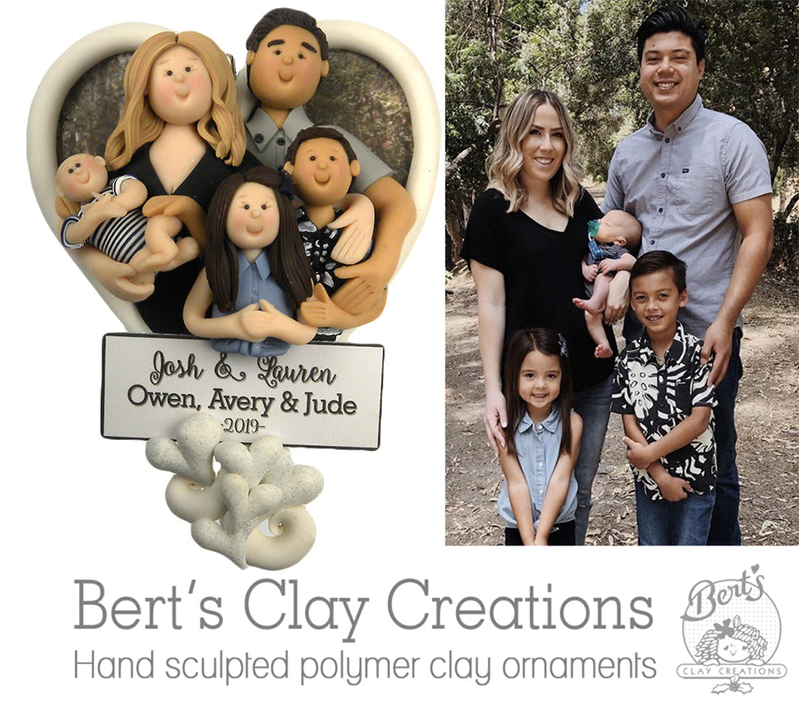 CUSTOM Family Heart Ornament Submission Quote - Bert's Clay Creations