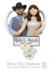 CUSTOM Bride & Groom Heart Bust Ornament Submission Quote