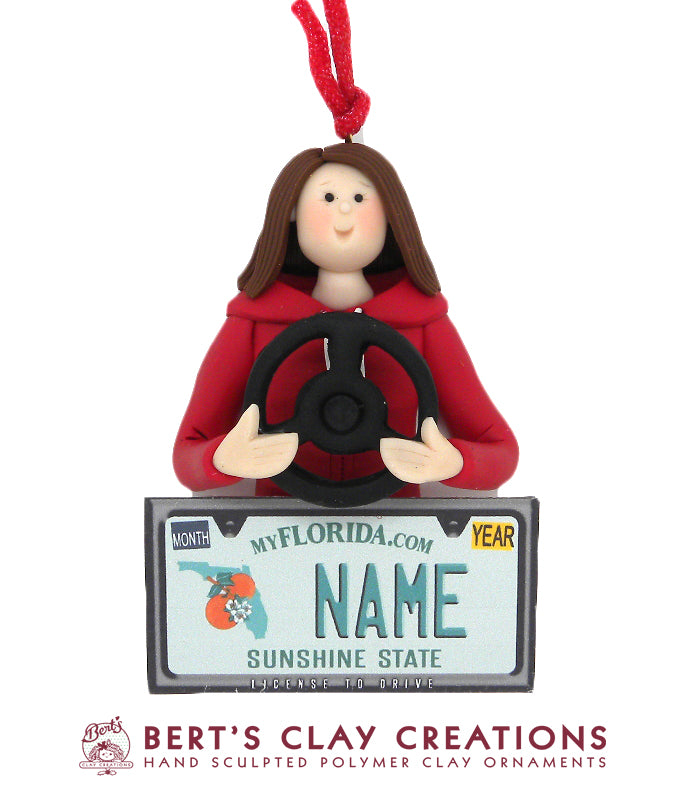New Driver Ornament - Bert's Clay Creations