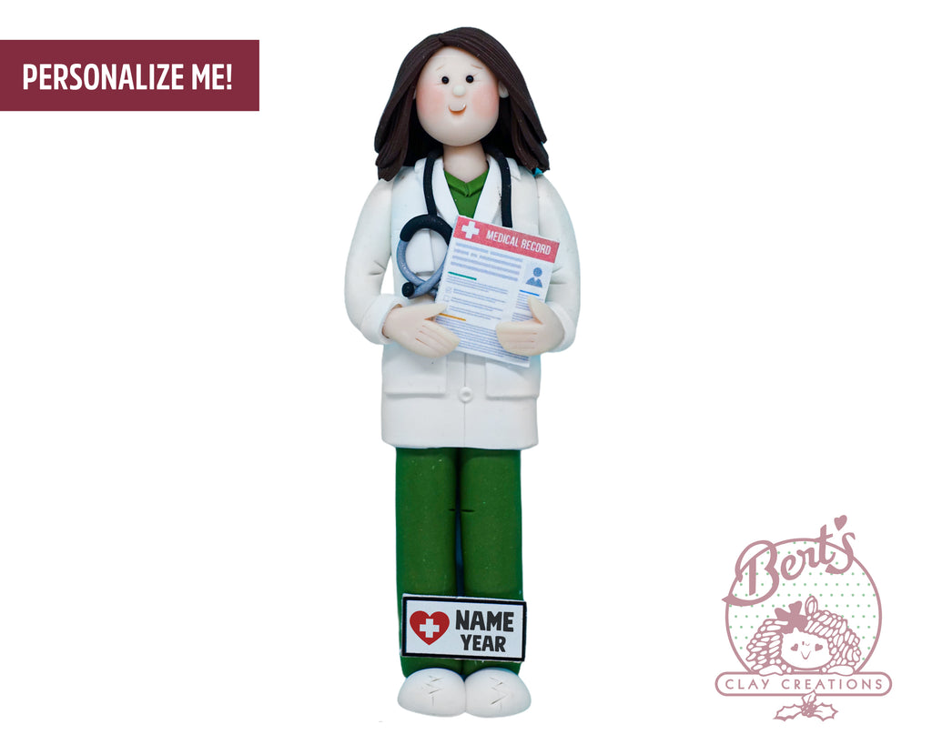 Physician Assistant or Nurse Practitioner Ornament - Bert's Clay Creations