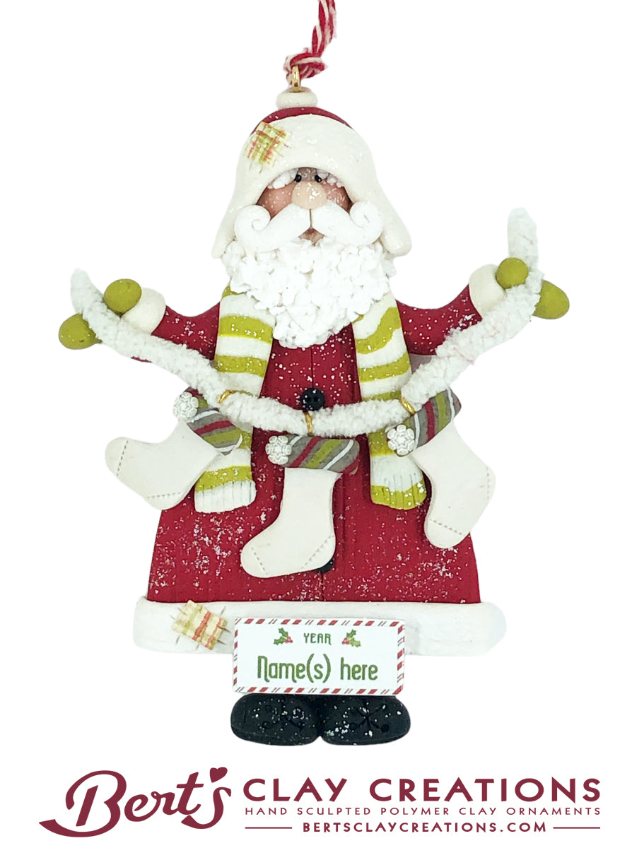 Whimsey Christmas - Santa with stockings