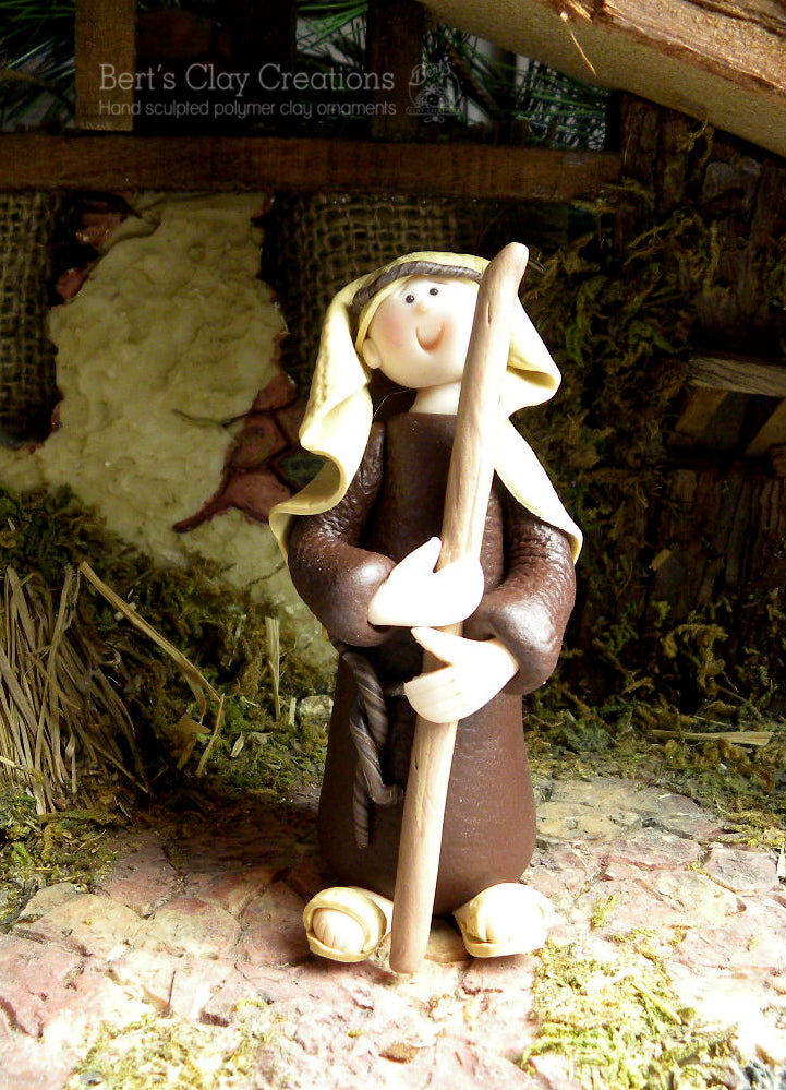 Nativity - Shepherd - Bert's Clay Creations