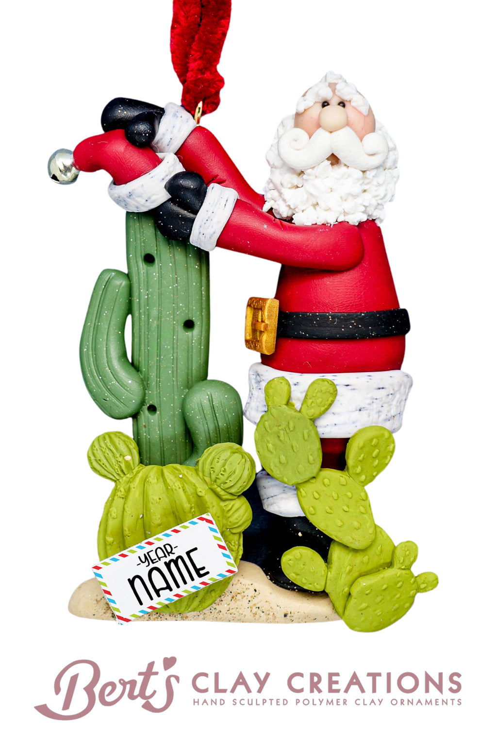 Southwestern Santa Ornament