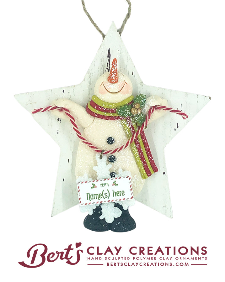 Whimsey Christmas - Star Snowman with Snowflake
