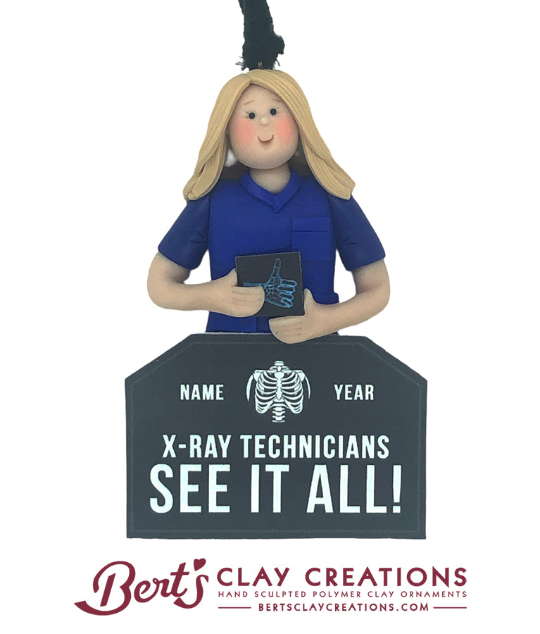 X-Ray Technician Ornament - Bert's Clay Creations