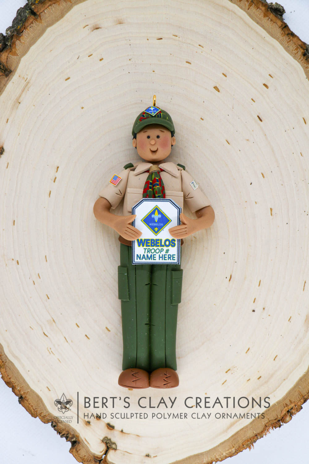 BSA - Webelos Ornament (Full Length Version) - Bert's Clay Creations