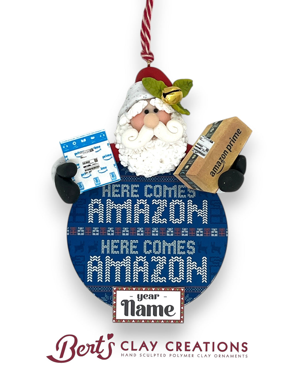 Here Comes Amazon Claus – Funny Holiday Ornament
