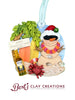 Seas & Greetings – Tropical Snowman Ornament with Custom Name & Year
