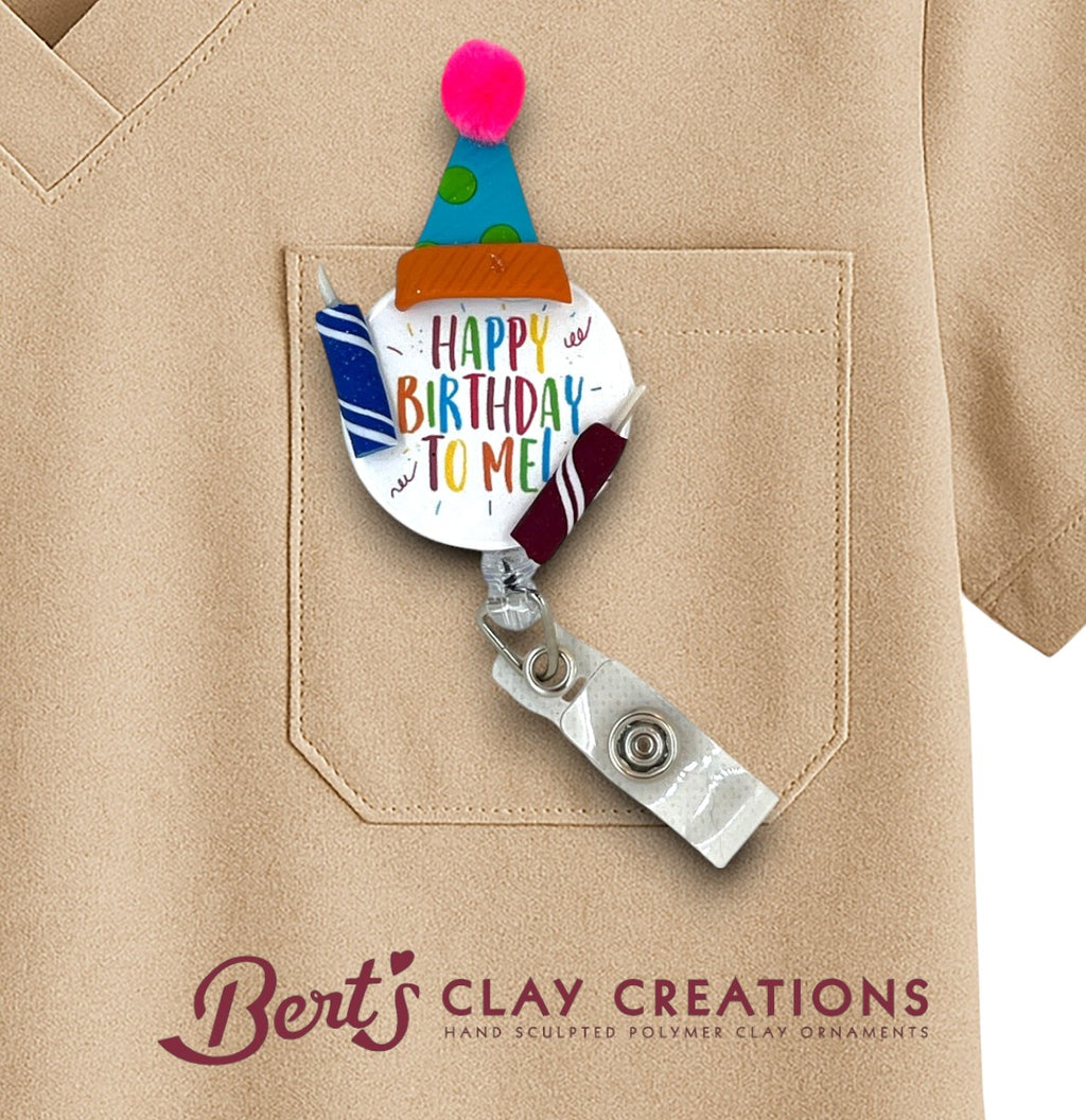 Swappable Badge Reel Topper – Birthday ID Clip – Interchangeable Lanyard Accessory – MRI Safe – Nurse Gift – Party Badge Charm