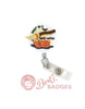 Halloween broom topper with inscription options