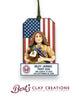 Scouting America - Eagle Rank Male or Female Ornament with American Flag Background