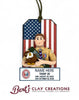 Scouting America - Eagle Rank Male or Female Ornament with American Flag Background