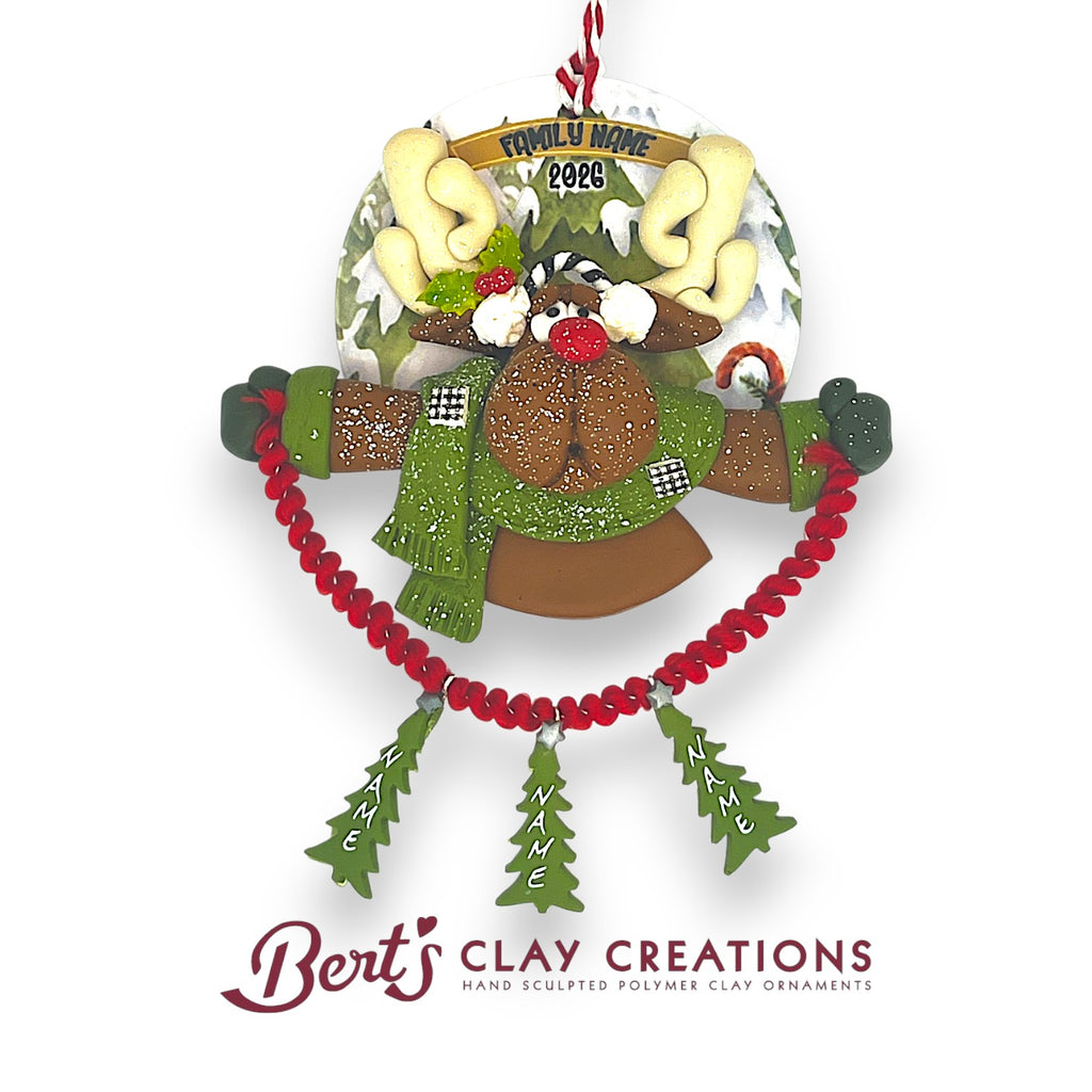 Reindeer Garland Family Ornament