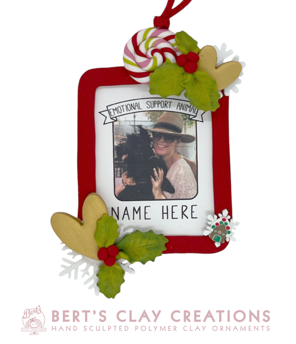 Photo Frame in Clay Ornament - Your choice of inscription!