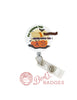 Halloween broom topper with inscription options