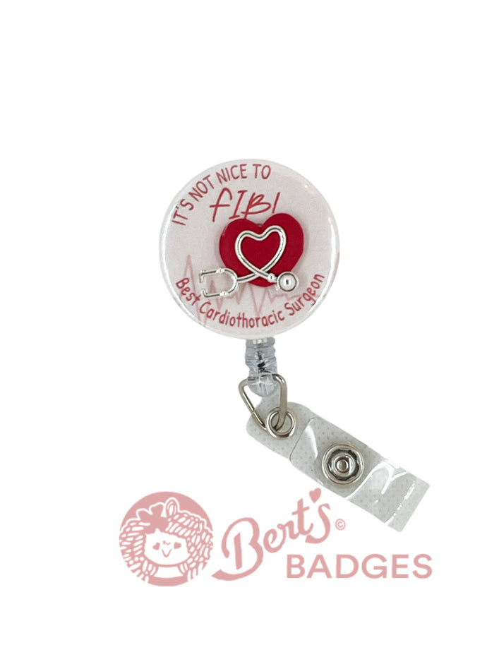 Heart Rhythm Badge Reel – Interchangeable Clip for Cardiac Nurses & Medical Staff