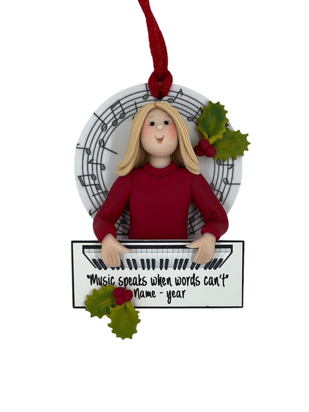 Piano Player Ornament