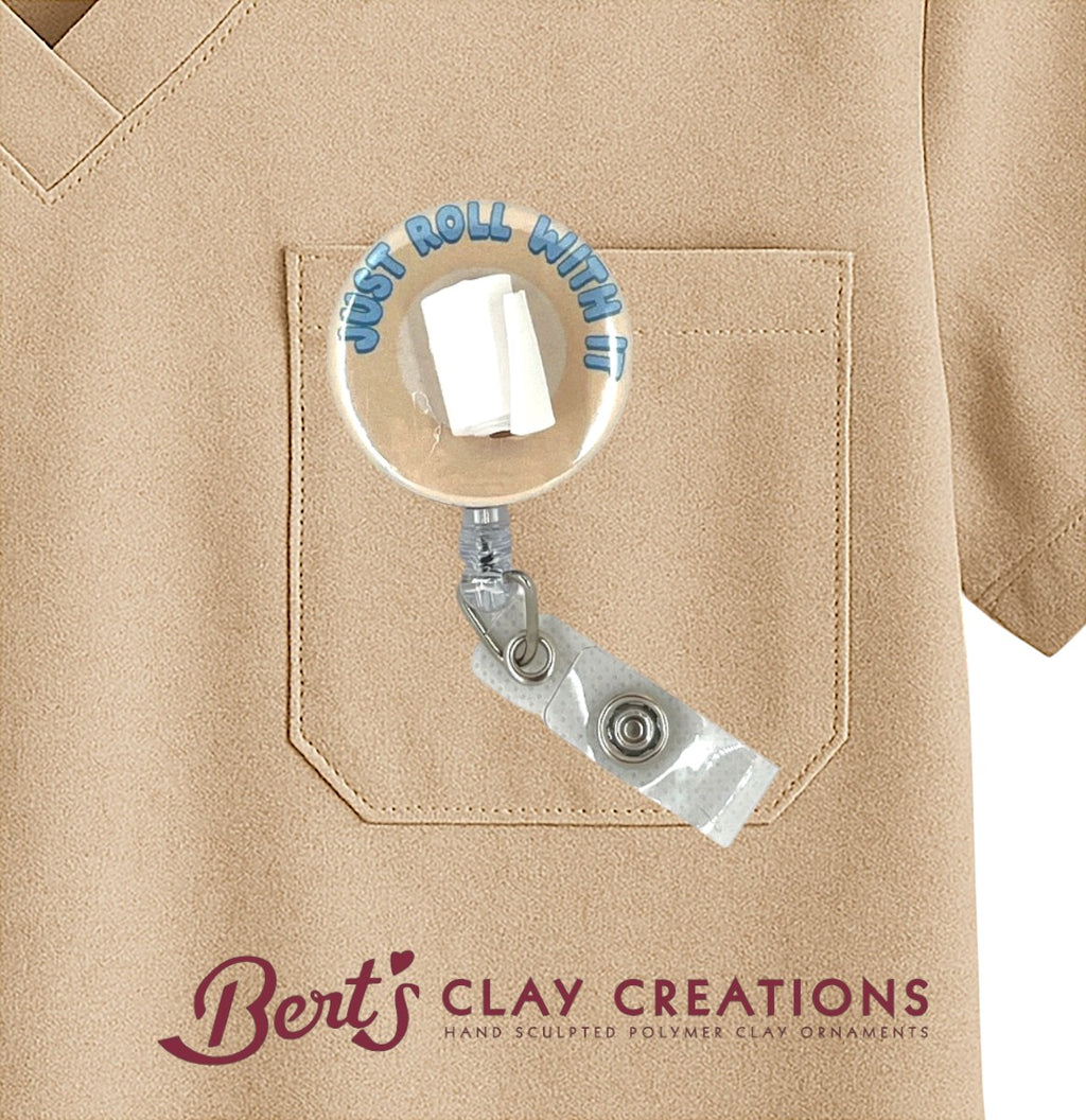 Swappable Badge Reel Nurse Accessory Office Decoration Medical Gift Humor Charm Badge Holder Workplace Display Toilet Paper Design TeacherID