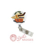 Halloween broom topper with inscription options