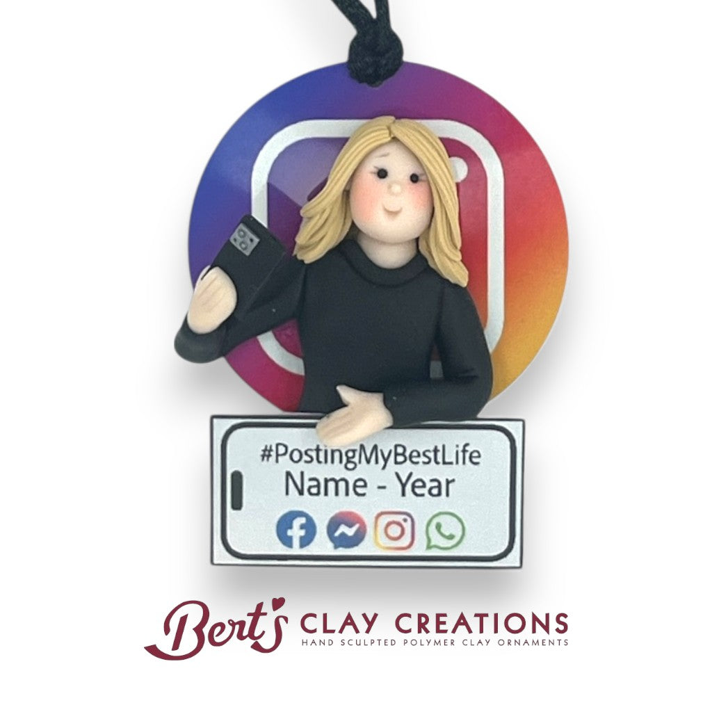Posting My Best Life Ornament