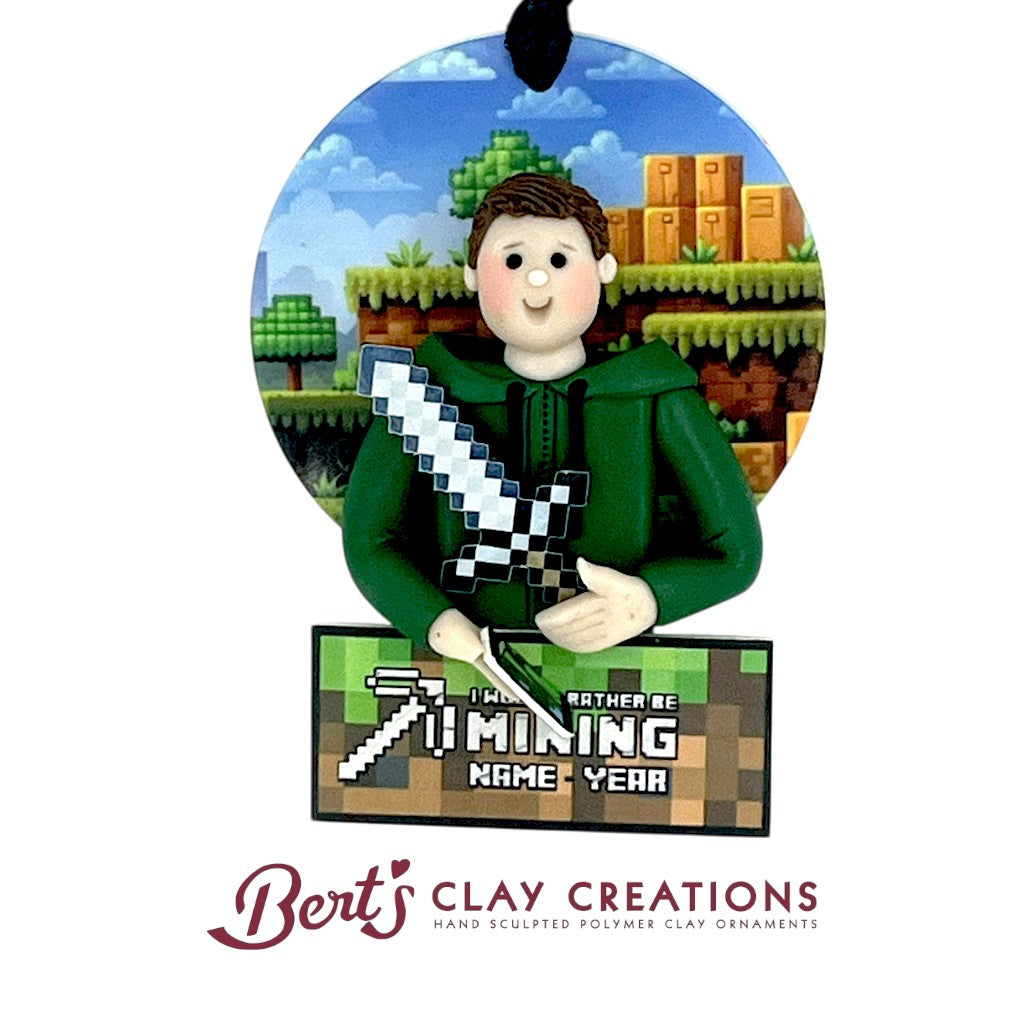 Gamer Miner Ornament