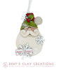 Santa Face Ornament with Snowflakes