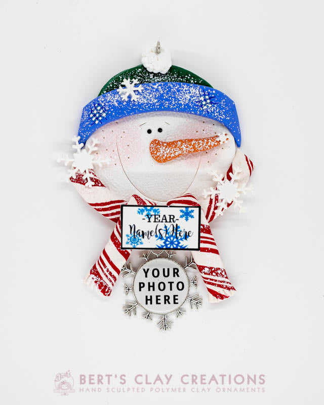 Snowman with Photo Charm