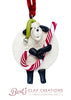 Hallelujah - Candy Cane Sheep Ornament