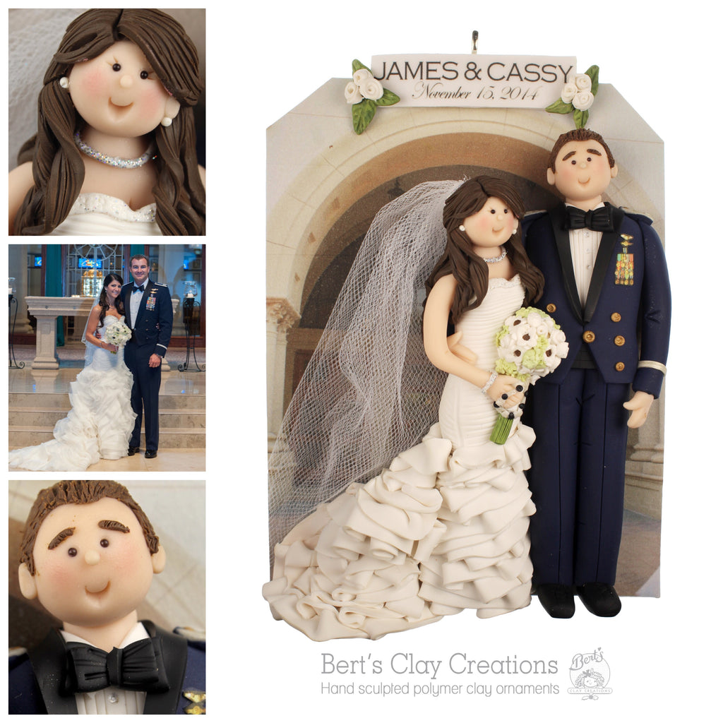 CUSTOM MILITARY Bride & Groom Ornament Submission Quote - Bert's Clay Creations